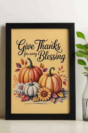 Autumn Give Thanks Ready To Frame Canvas Print