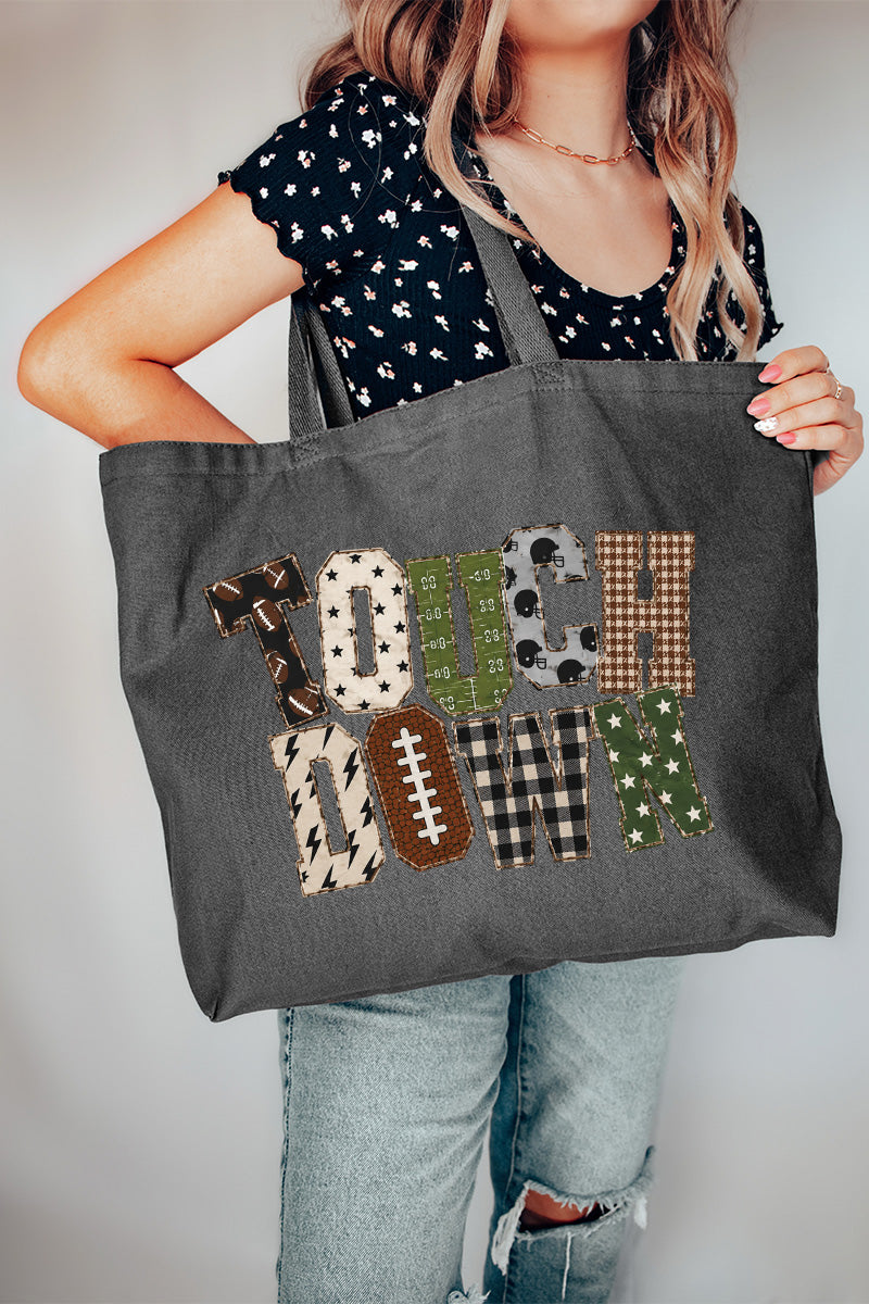 Touchdown Pattern Play Canvas Jumbo Tote