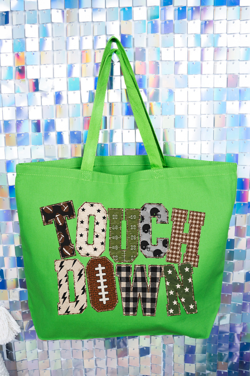 Touchdown Pattern Play Canvas Jumbo Tote