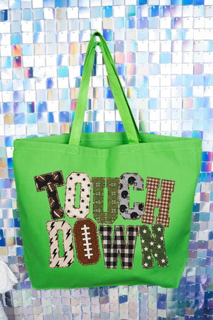 Touchdown Pattern Play Canvas Jumbo Tote