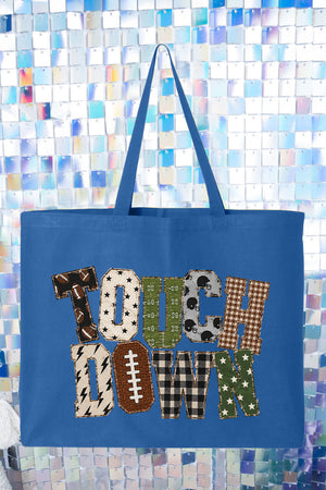 Touchdown Pattern Play Canvas Jumbo Tote