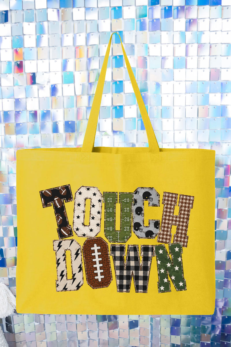 Touchdown Pattern Play Canvas Jumbo Tote