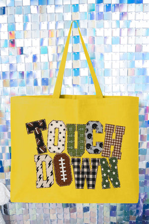 Touchdown Pattern Play Canvas Jumbo Tote