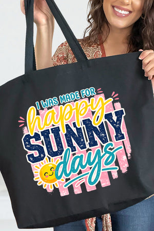 Made For Sunny Days Canvas Jumbo Tote