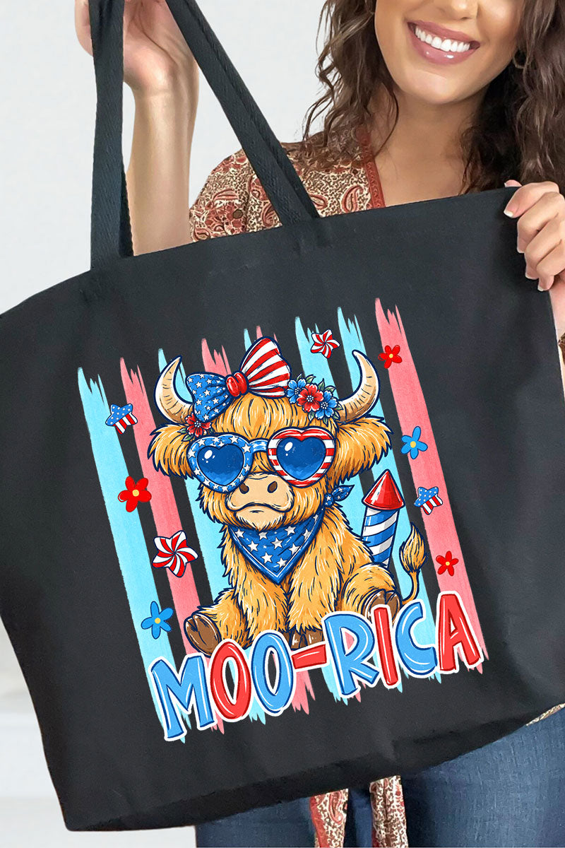 Moo-Rica Canvas Jumbo Tote