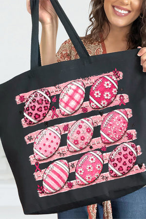 Painted Touchdowns for Hope Canvas Jumbo Tote