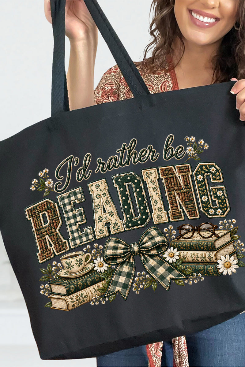 Cozy Reading Nook Canvas Jumbo Tote
