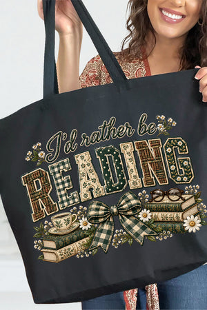 Cozy Reading Nook Canvas Jumbo Tote