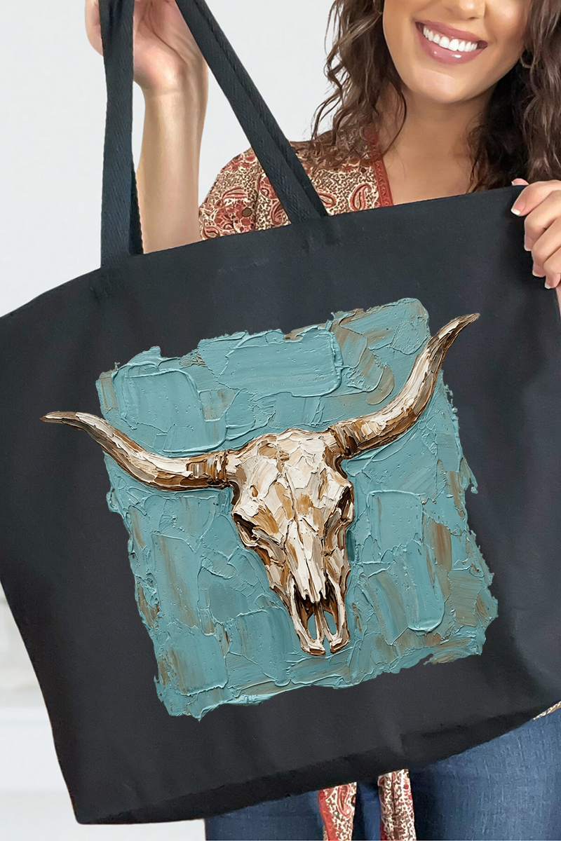 Longhorn Gallery Canvas Jumbo Tote