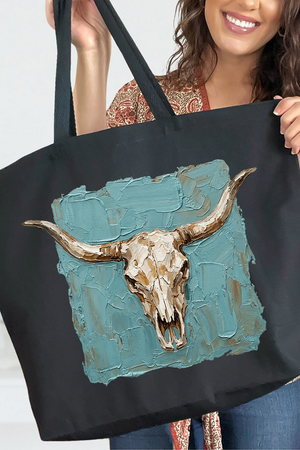 Longhorn Gallery Canvas Jumbo Tote