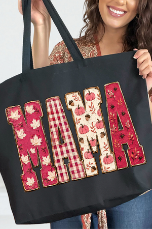 Pink Maplewood Mama Canvas Jumbo Tote