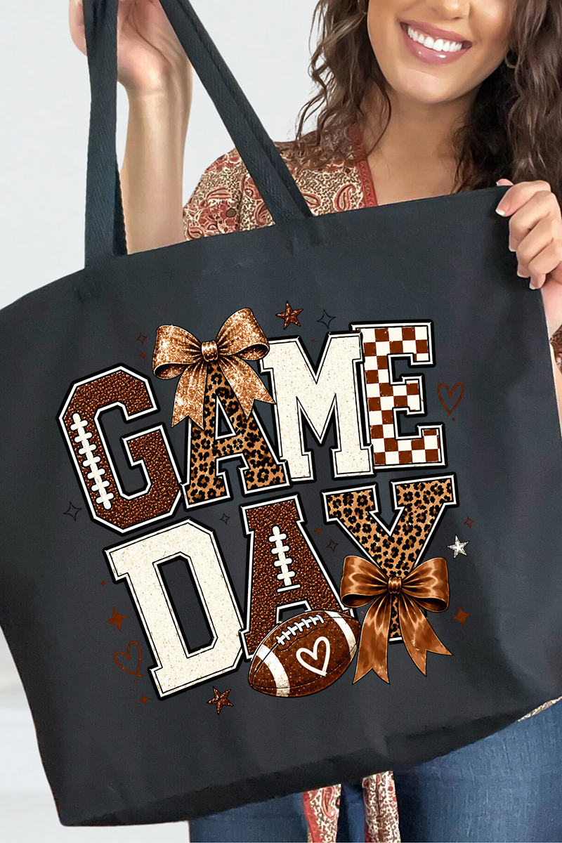 Game Day Spirit Canvas Jumbo Tote