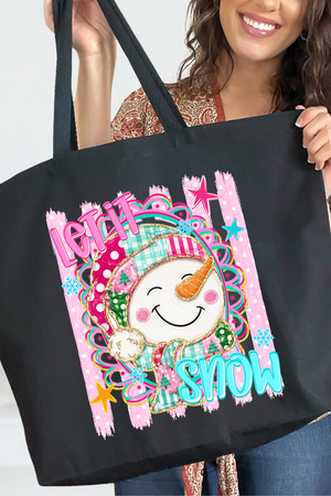 Snow Much Sass Canvas Jumbo Tote