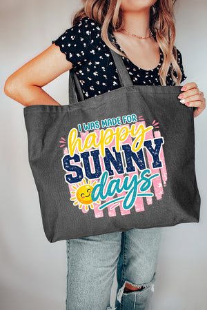 Made For Sunny Days Canvas Jumbo Tote
