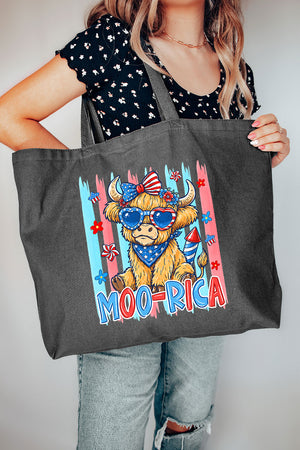 Moo-Rica Canvas Jumbo Tote