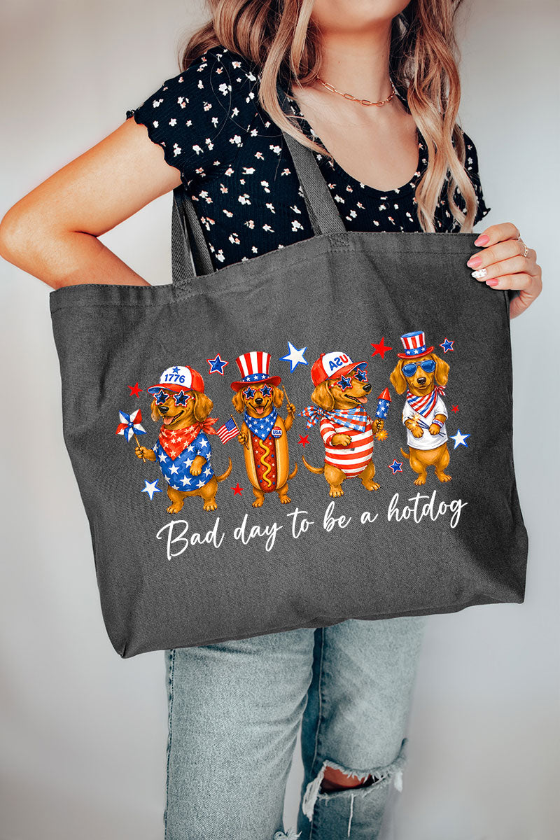 Red, White & Weiner Canvas Jumbo Tote