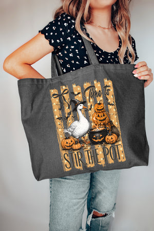 Stir The Pot Goose Canvas Jumbo Tote