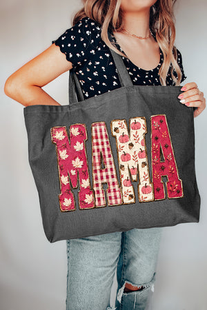 Pink Maplewood Mama Canvas Jumbo Tote