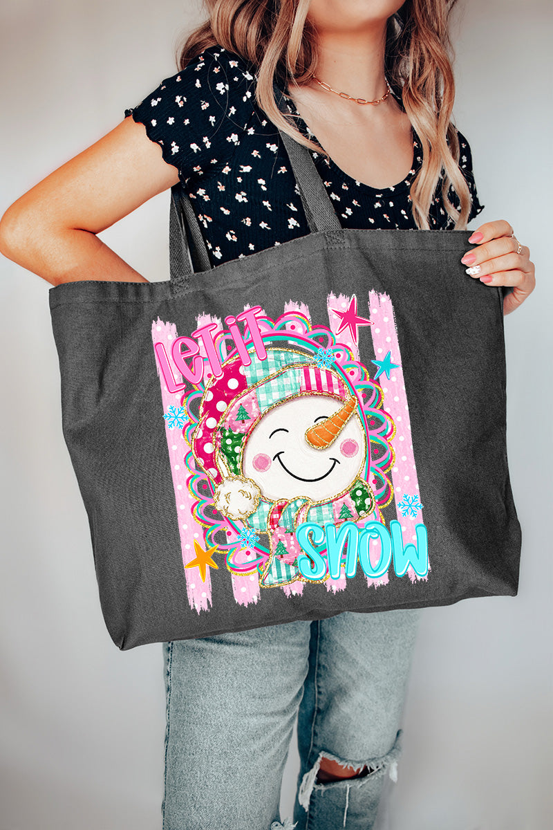 Snow Much Sass Canvas Jumbo Tote