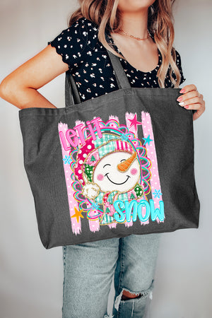 Snow Much Sass Canvas Jumbo Tote