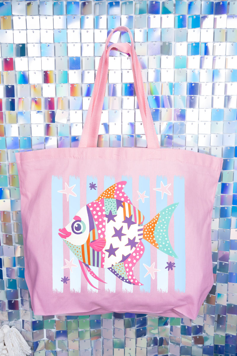 Candy Coast Angelfish Canvas Jumbo Tote