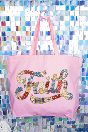 Faith Sewn Sweet Canvas Jumbo Tote
