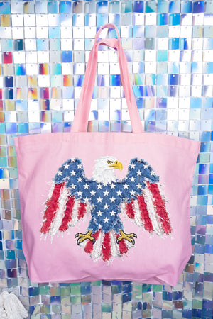 Freedom Takes Flight Canvas Jumbo Tote