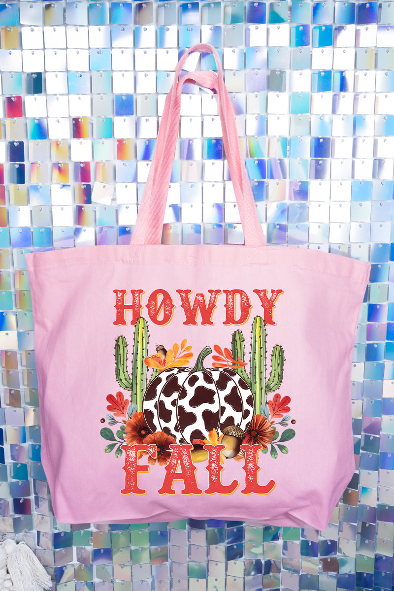 Desert Howdy Fall Canvas Jumbo Tote