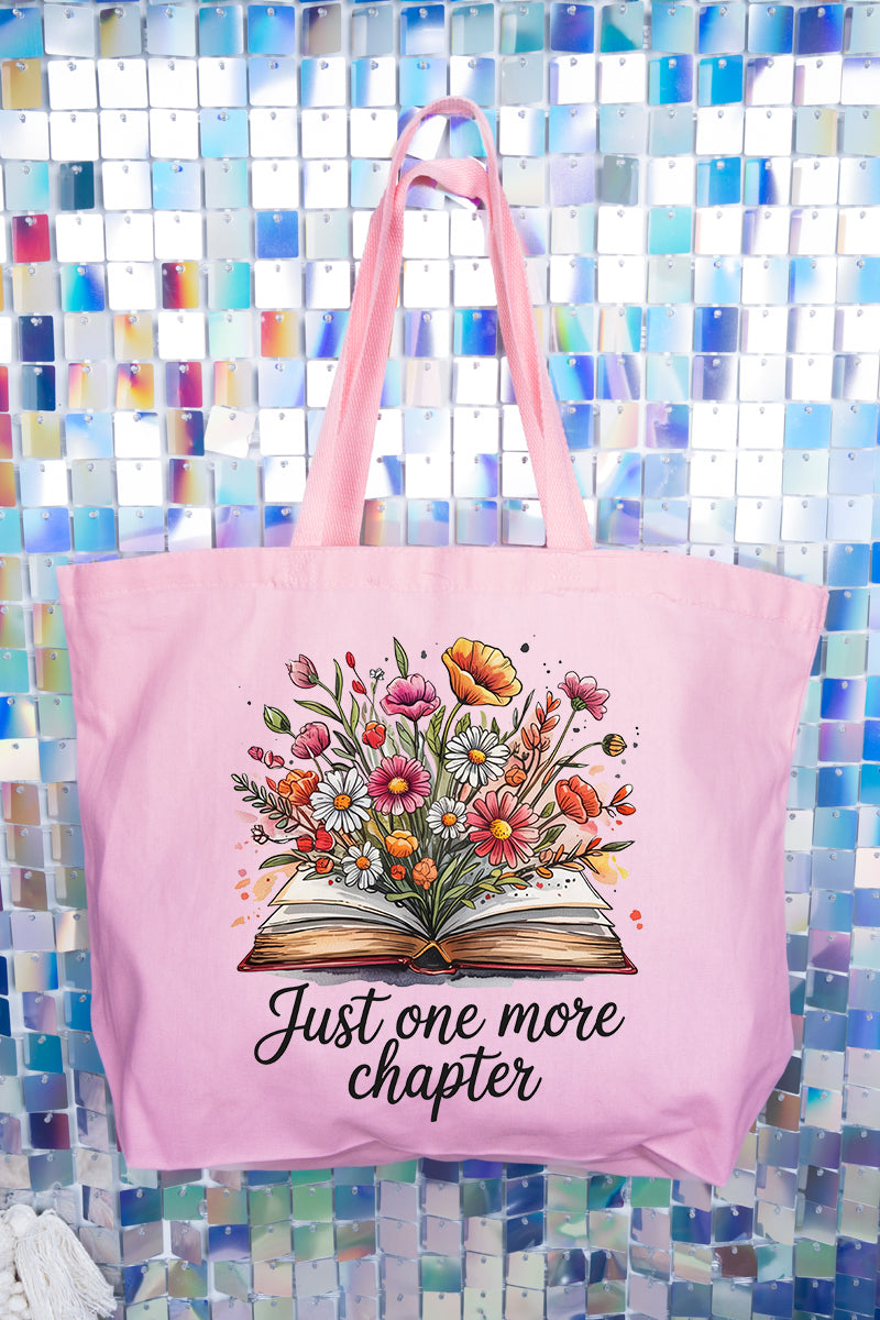 Book Bouquet Canvas Jumbo Tote