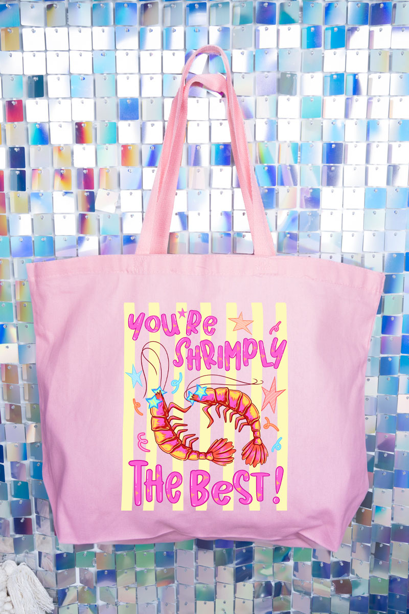 Shrimply The Best Canvas Jumbo Tote