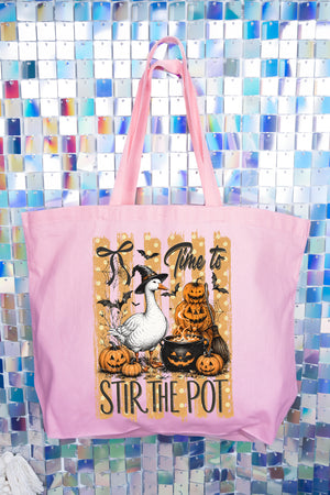 Stir The Pot Goose Canvas Jumbo Tote