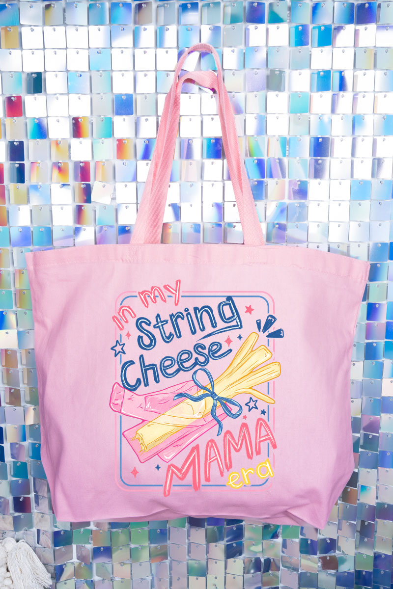 String Cheese Mama Canvas Jumbo Tote