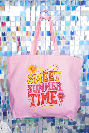 Golden Glow Sweet Summer Time Canvas Jumbo Tote