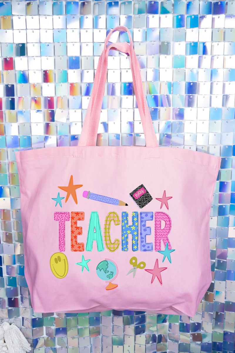 Classroom Charm Canvas Jumbo Tote