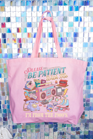 1900's Tech Throwback Canvas Jumbo Tote