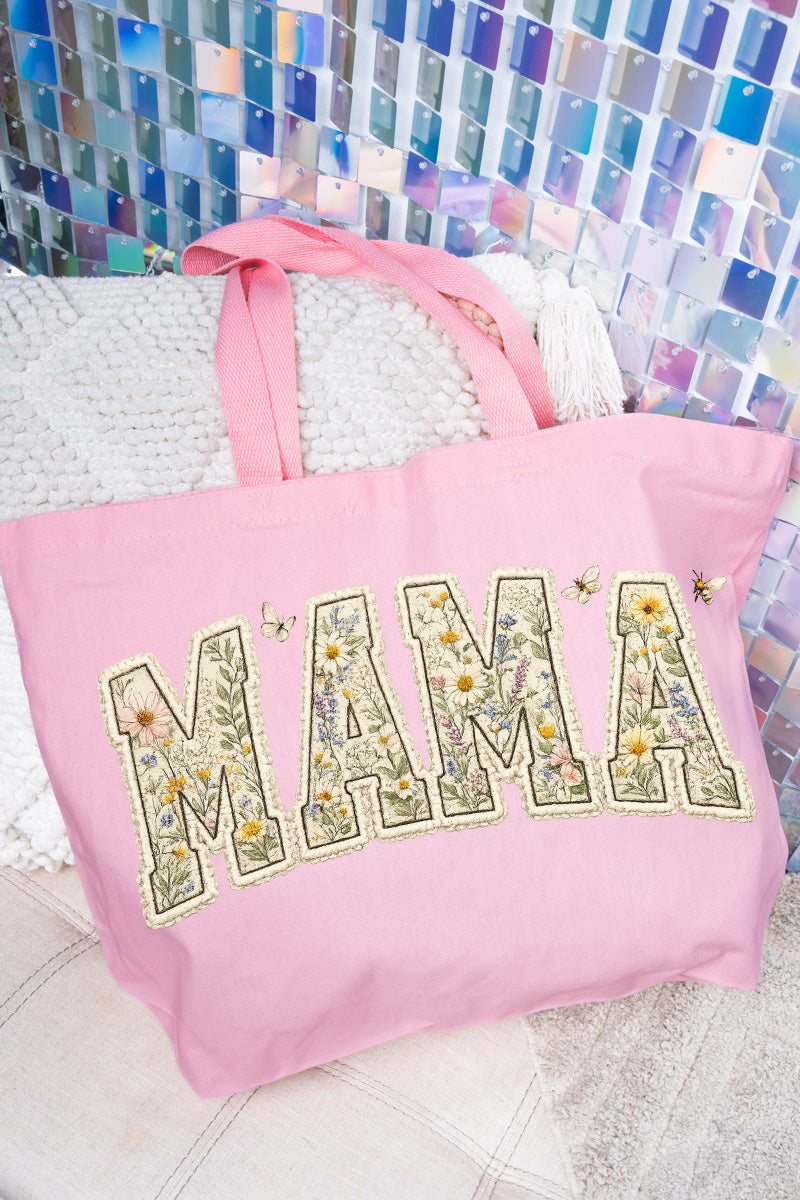 Buzzing Blooms Mama Canvas Jumbo Tote