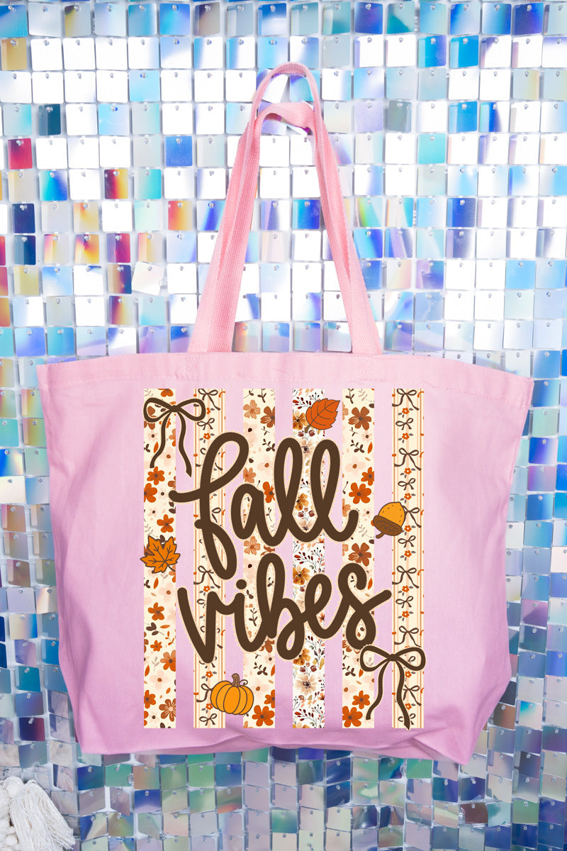 Cozy Coquette Fall Vibes Canvas Jumbo Tote