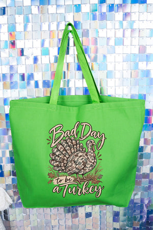 Bad Day Camo Turkey Canvas Jumbo Tote