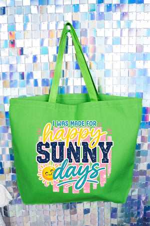 Made For Sunny Days Canvas Jumbo Tote