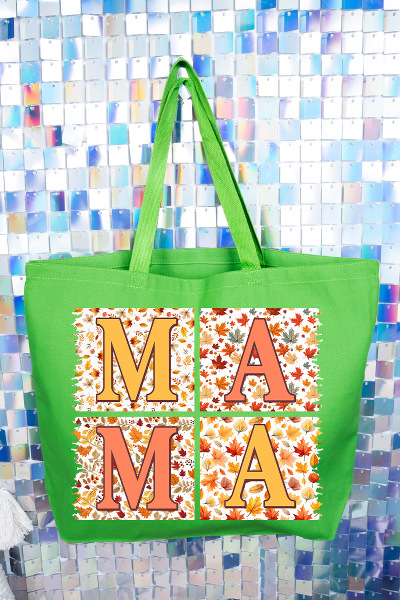 Falling Leaves Mama Canvas Jumbo Tote