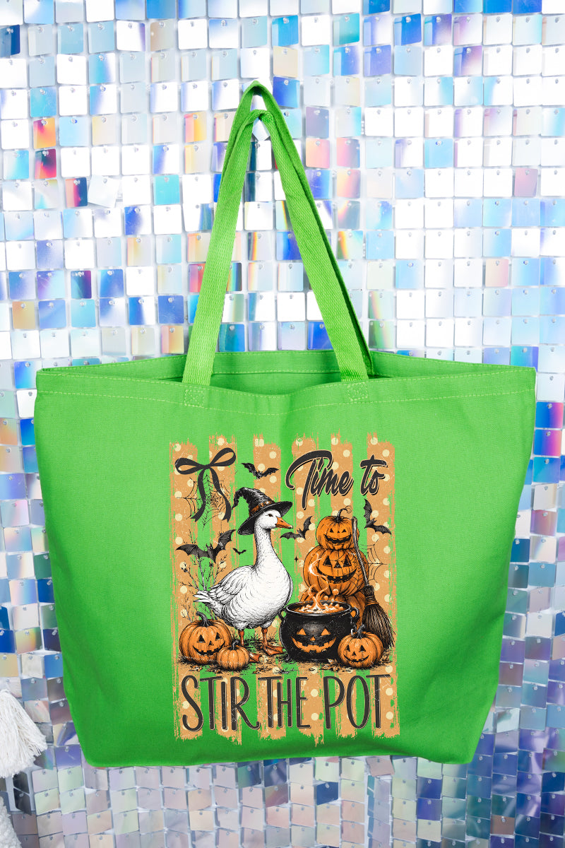 Stir The Pot Goose Canvas Jumbo Tote