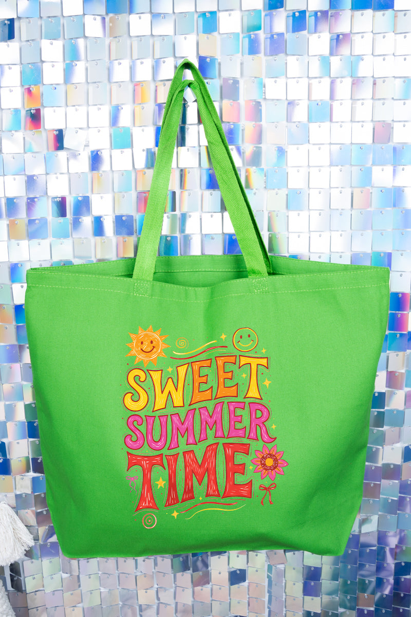 Golden Glow Sweet Summer Time Canvas Jumbo Tote
