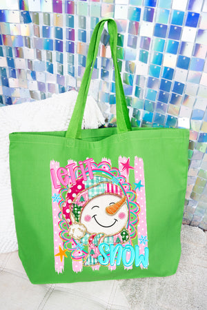 Snow Much Sass Canvas Jumbo Tote