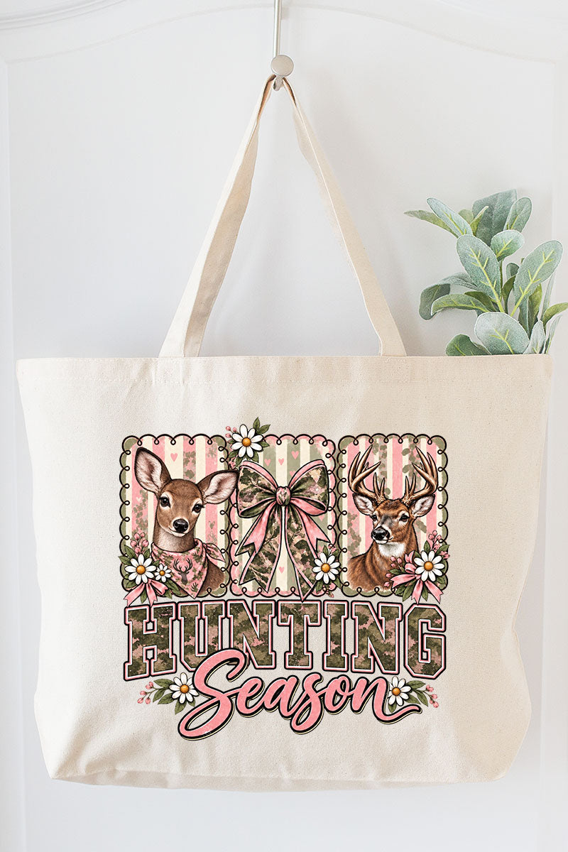 Camo & Bows Hunting Season Canvas Jumbo Tote