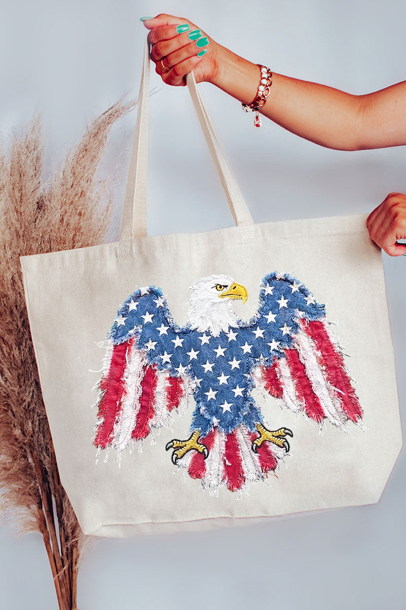 Freedom Takes Flight Canvas Jumbo Tote
