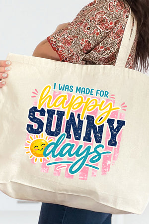 Made For Sunny Days Canvas Jumbo Tote