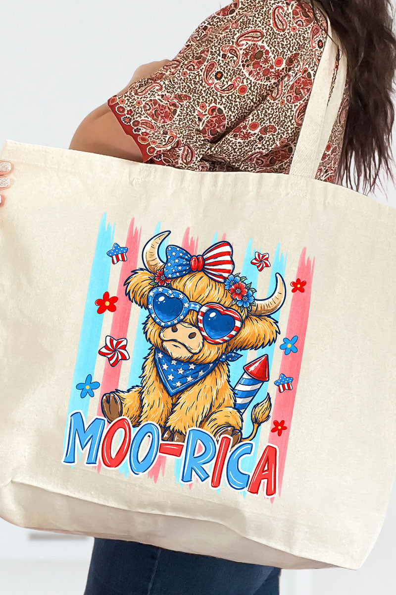 Moo-Rica Canvas Jumbo Tote