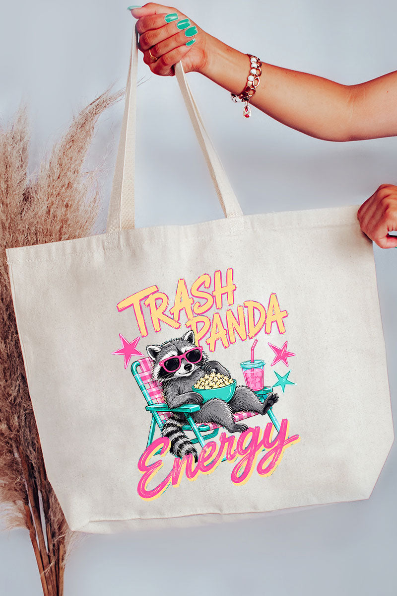 Trash Panda Energy Canvas Jumbo Tote