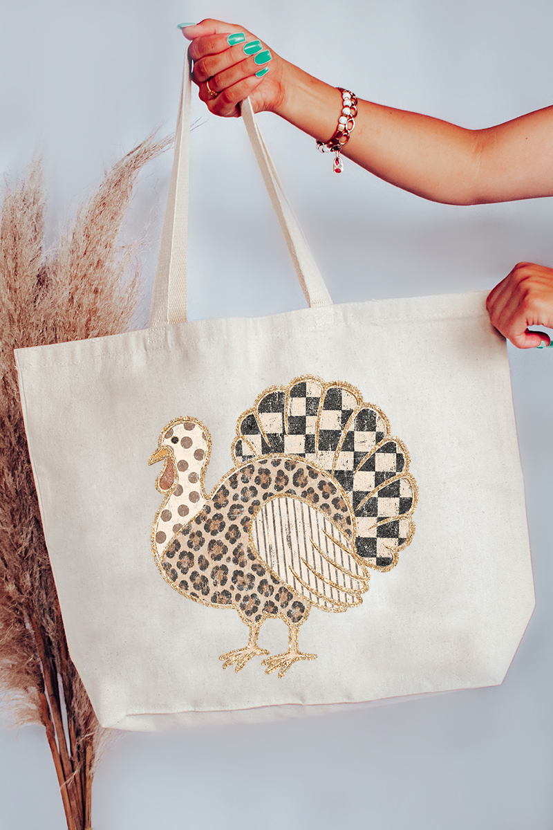 Wild Turkey Canvas Jumbo Tote