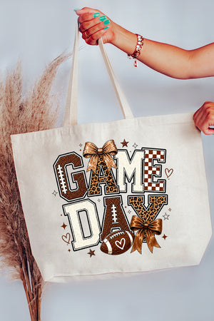 Game Day Spirit Canvas Jumbo Tote